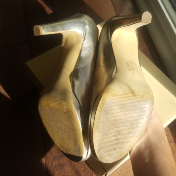 Franco Sarto metallic leather 4 inch heels - Picture 6 of 9